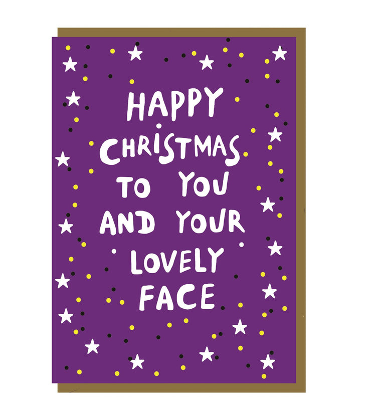 Happy Christmas Lovely Face Card