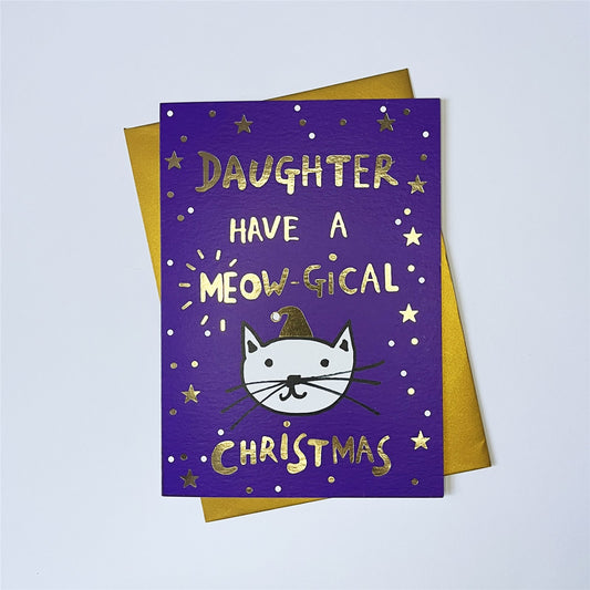 Meowgical Daughter Xmas Card