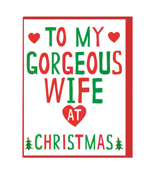 Xmas Gorgeous Wife Mini Card