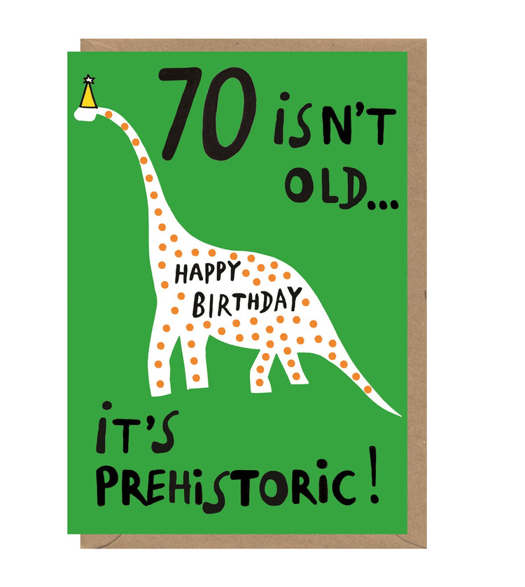 Dino 70th Birthday Card