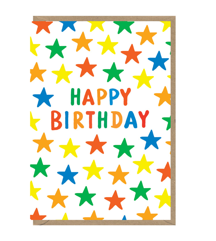 Happy Birthday Stars Card